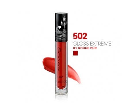 MARIA GALLAND Raudonas Lūpų blizgesys ROUGE PUR, 3,5 ml